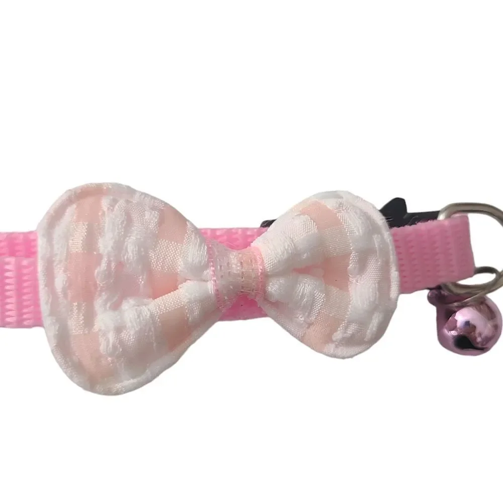 Breakaway Collar With Bell and Pink Gingham Bow‎ One Size Fits All Never Worn